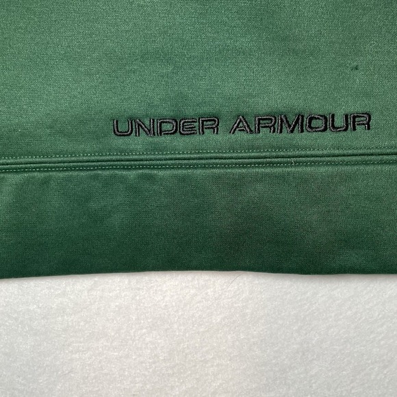 Under Armour Storm Hoodie Men's Medium UA Cold Gear Fleece Sweatshirt Green - Picture 5 of 8